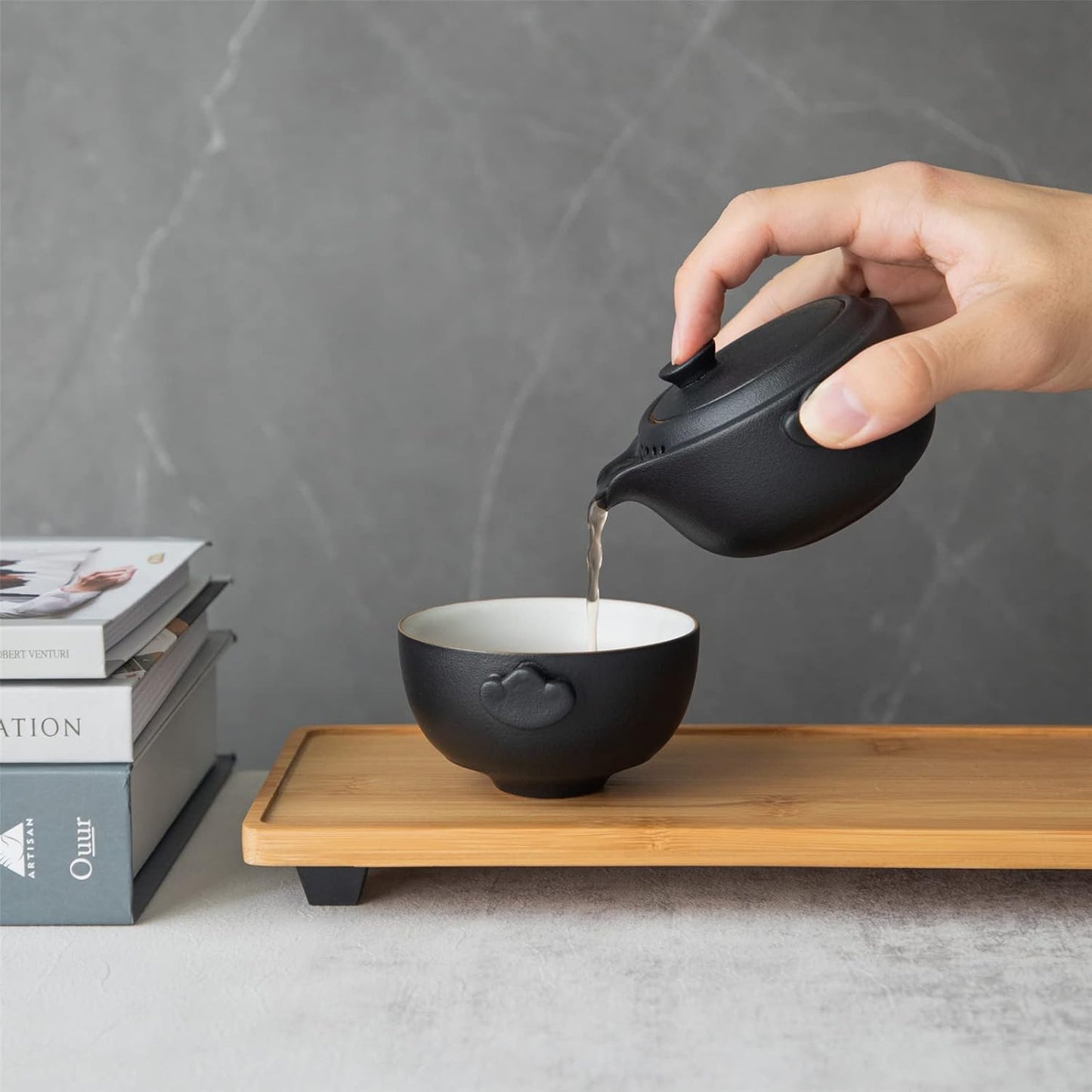 Chinese Travel Gaiwan Tea Set for One